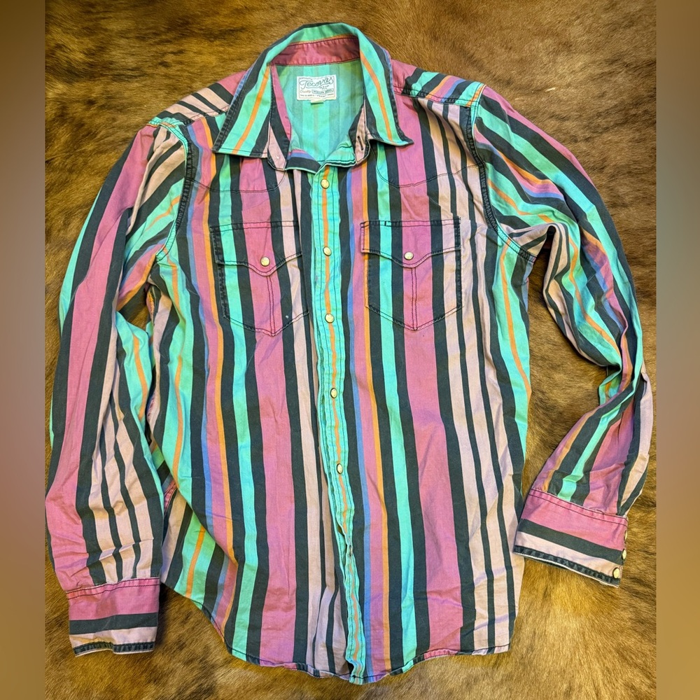 Men’s Tecovas vintage look pearl snap long sleeve